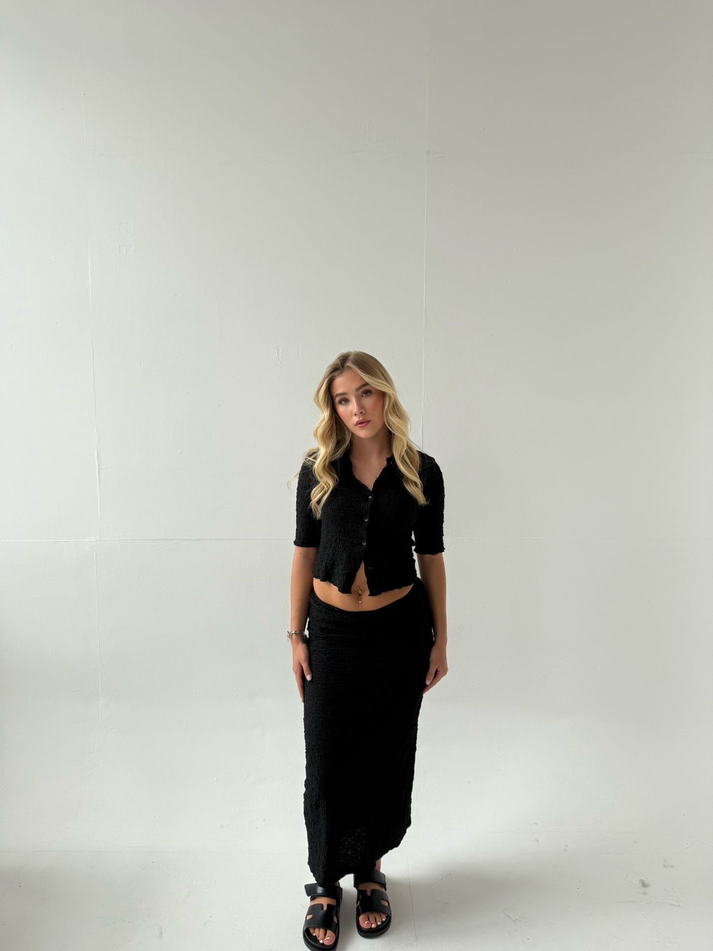 Crinkle Maxi Skirt