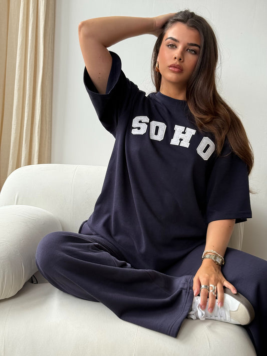 "SOHO" Relaxed T-Shirt - Navy