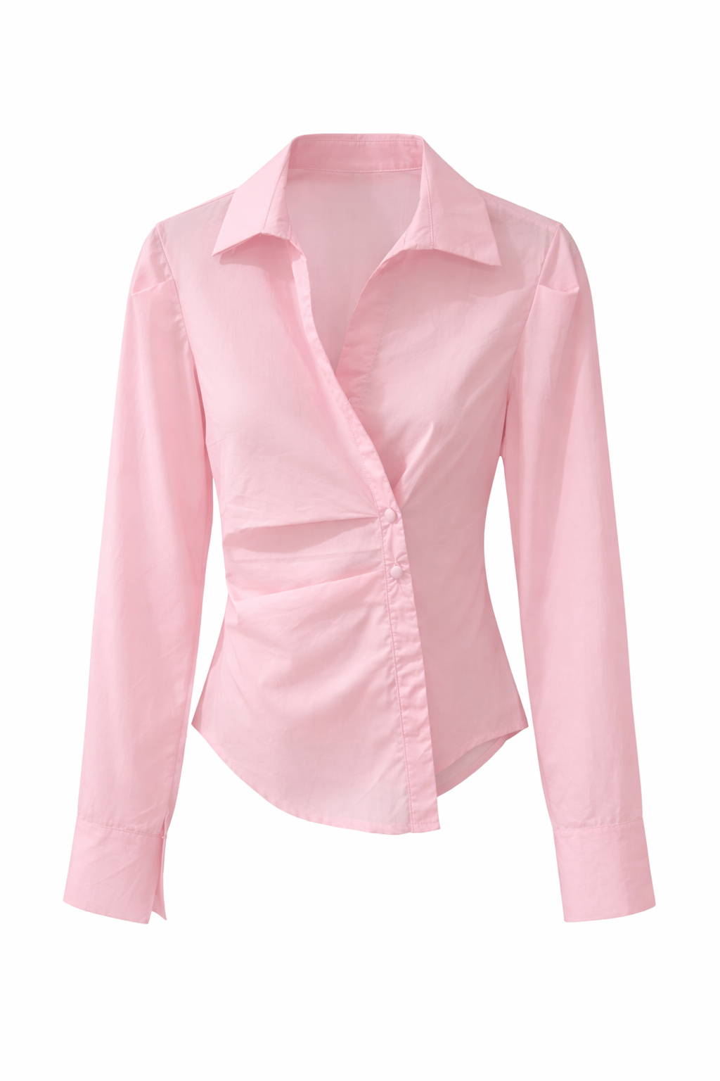 Structured Button Shirt - Baby Pink