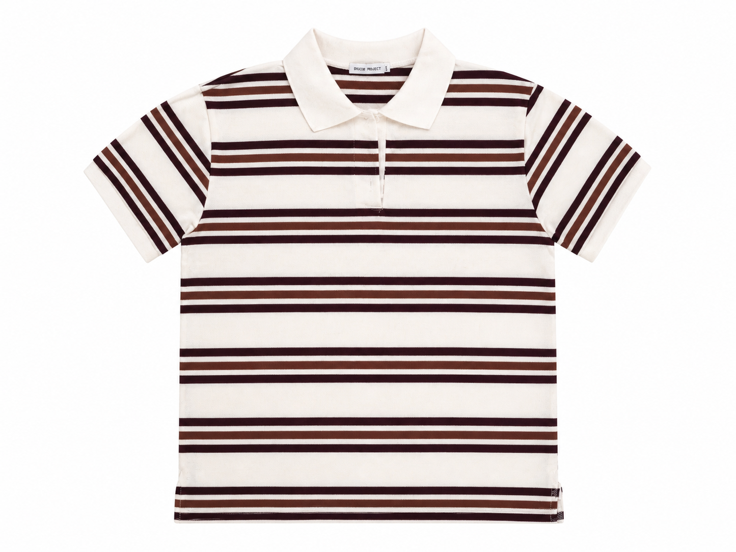 Short Sleeve Rugby Top - Cream/Chocolate/Wine