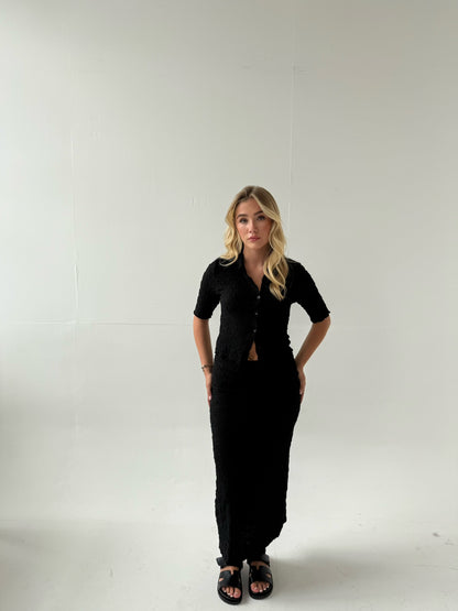 Crinkle Maxi Skirt
