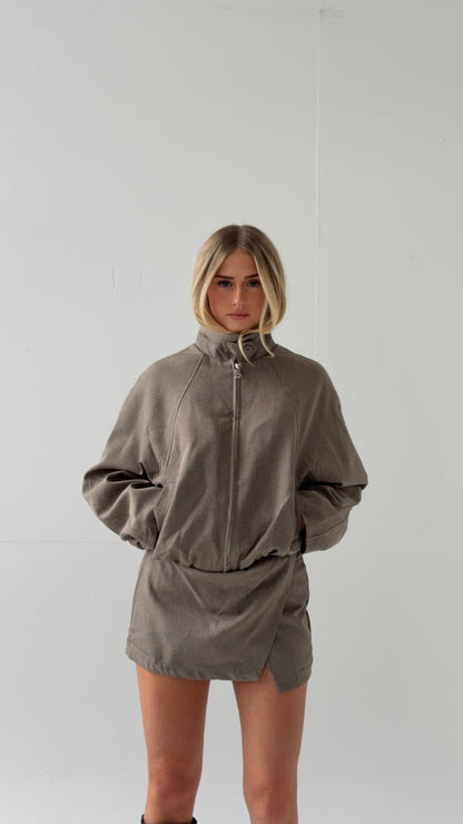 Ellis Funnel Neck Bomber Jacket