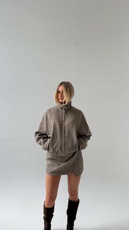 Ellis Funnel Neck Bomber Jacket