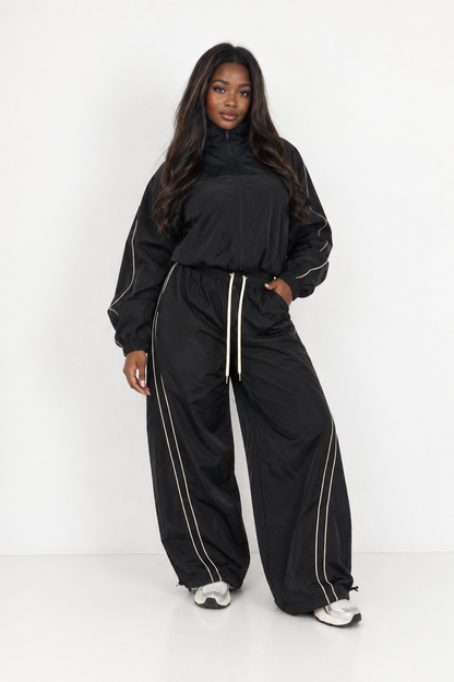 Joni Contrast Lined Funnel Neck Jacket