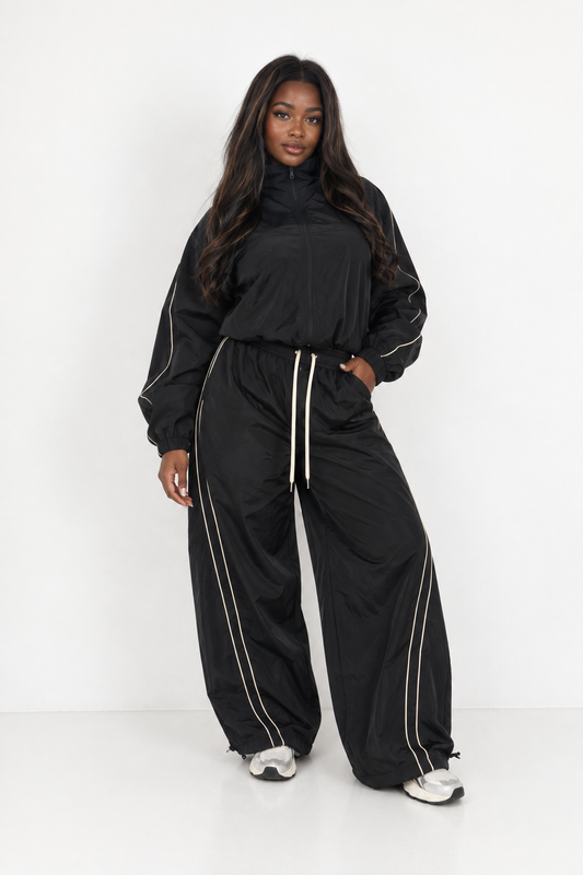 Joni Contrast Lined Funnel Neck Jacket