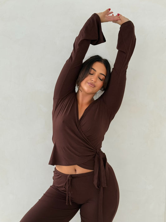 Solara Wrap Long Sleeve Top