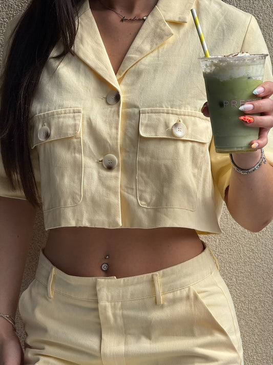Flora Cropped Boxy Shirt