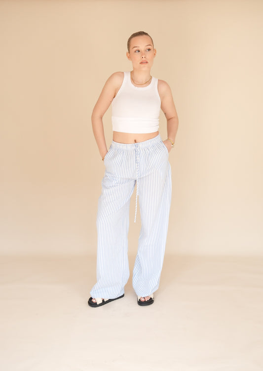 OTC Basics - Blue & White Striped Trousers