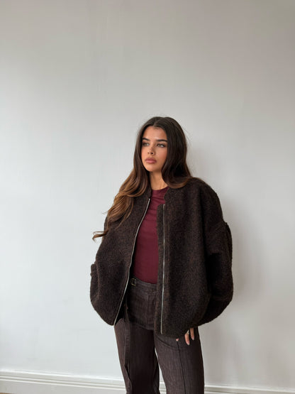 Basic Long Sleeve Top - Burgundy