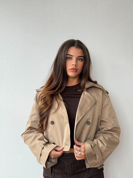 Cropped Trench - Beige