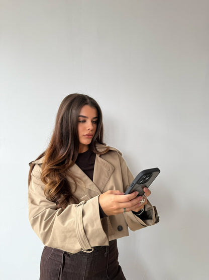 Cropped Trench - Beige
