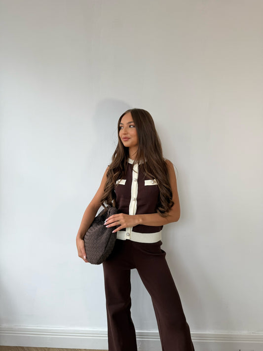 Knit Trousers - Chocolate