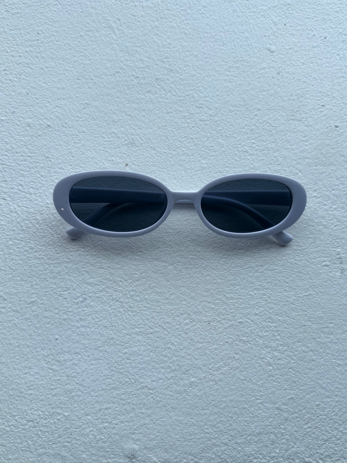 White Oval Sunglasses