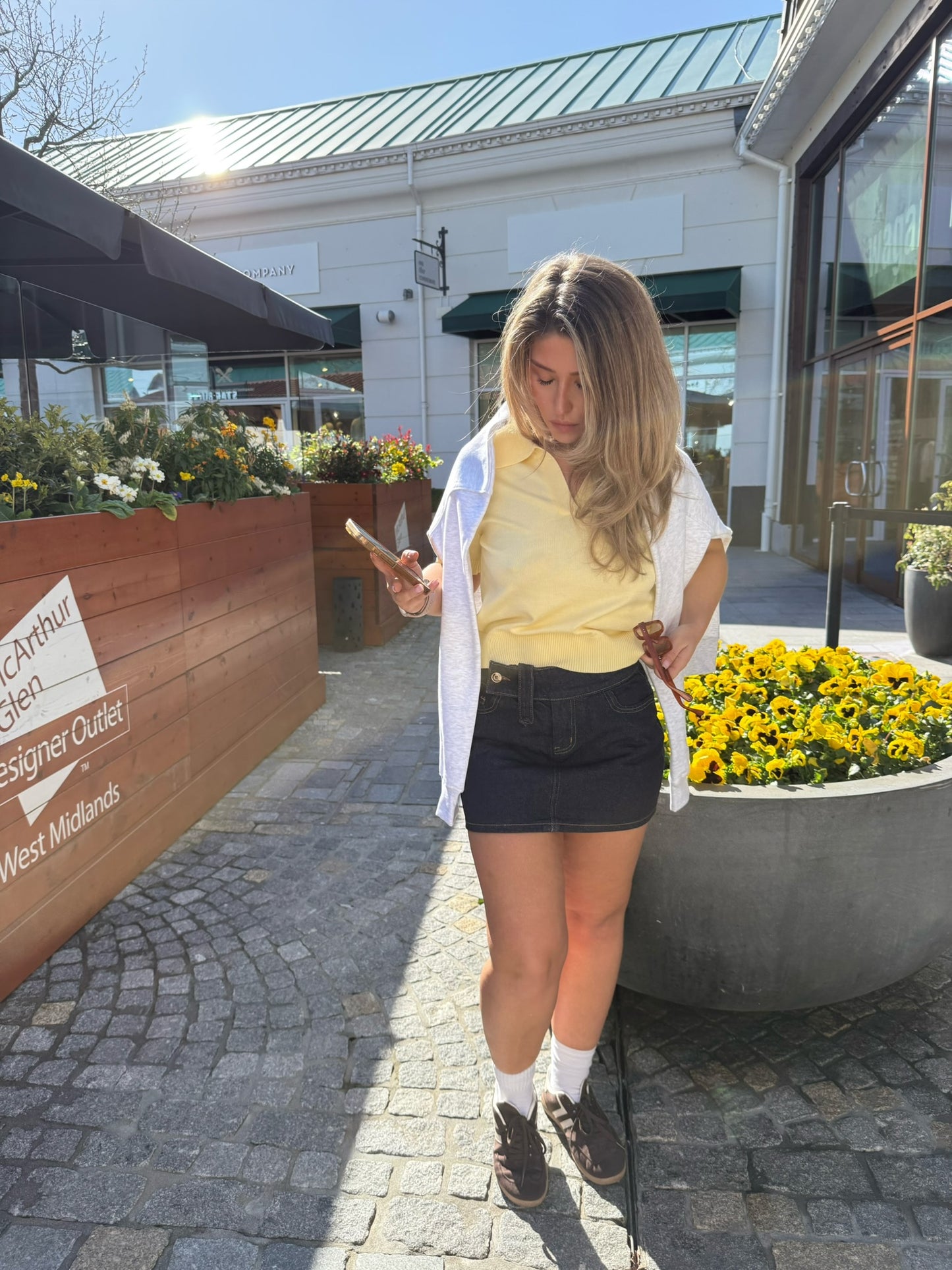 Mini Denim Skort - Dark Blue