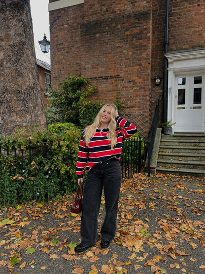 Rugby Top - Red & Navy