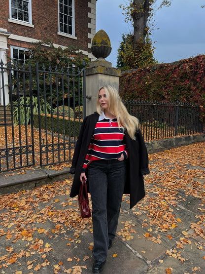 Rugby Top - Red & Navy