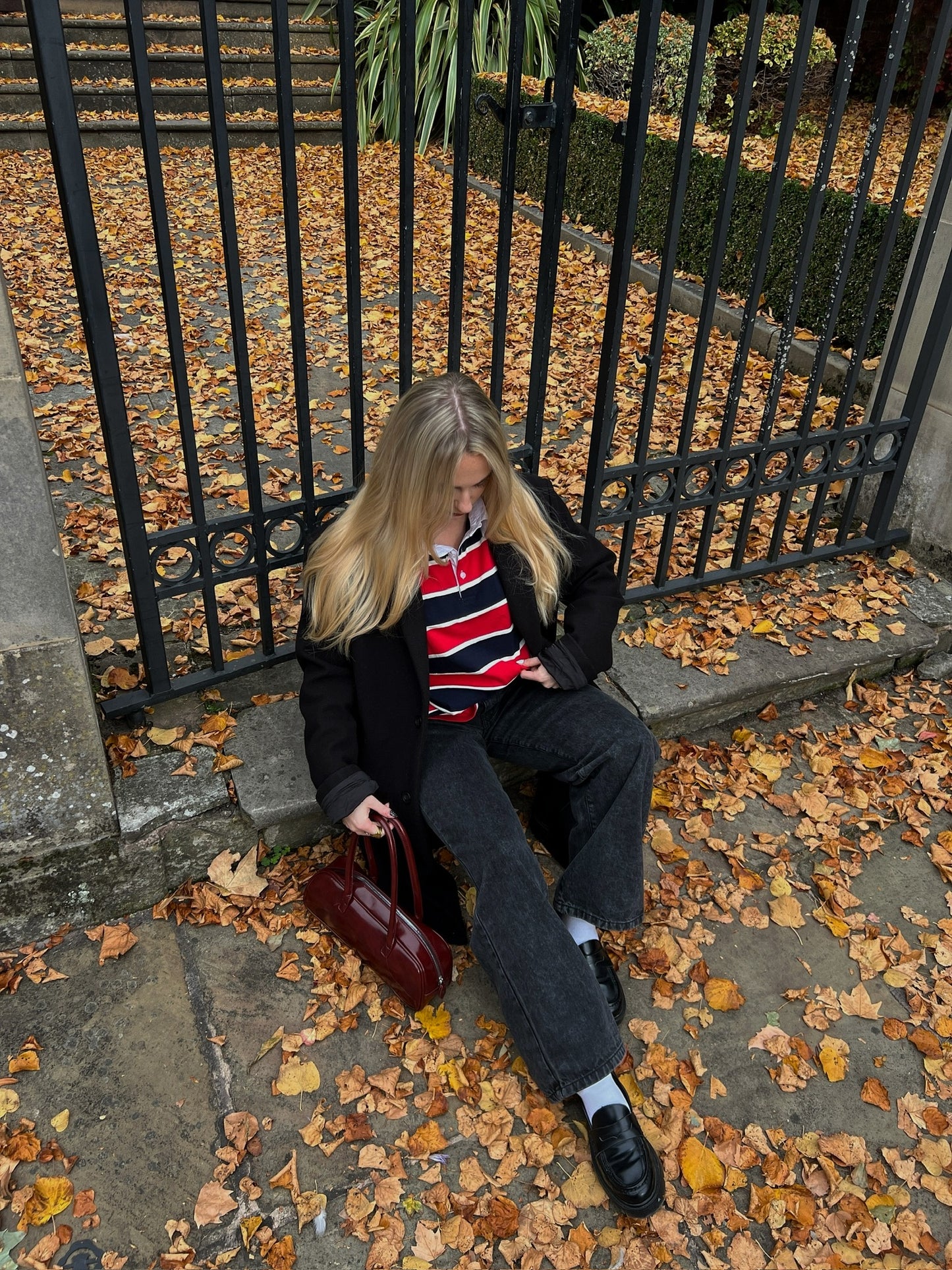 Rugby Top - Red & Navy