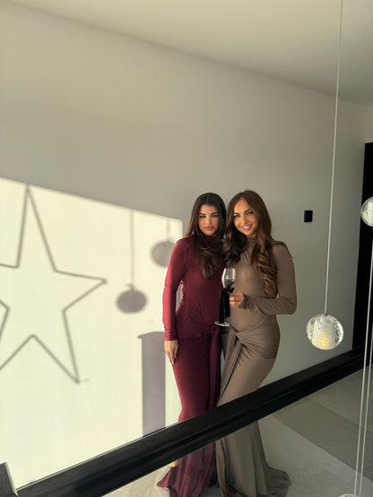 Maxi Dress with Wrap Tie Waist Detail