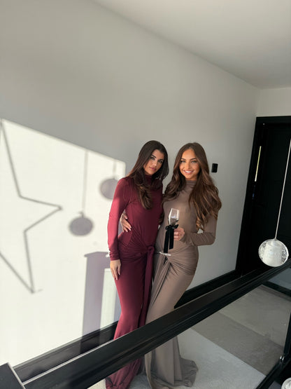 Maxi Dress with Wrap Tie Waist Detail