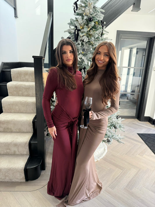 Maxi Dress with Wrap Tie Waist Detail