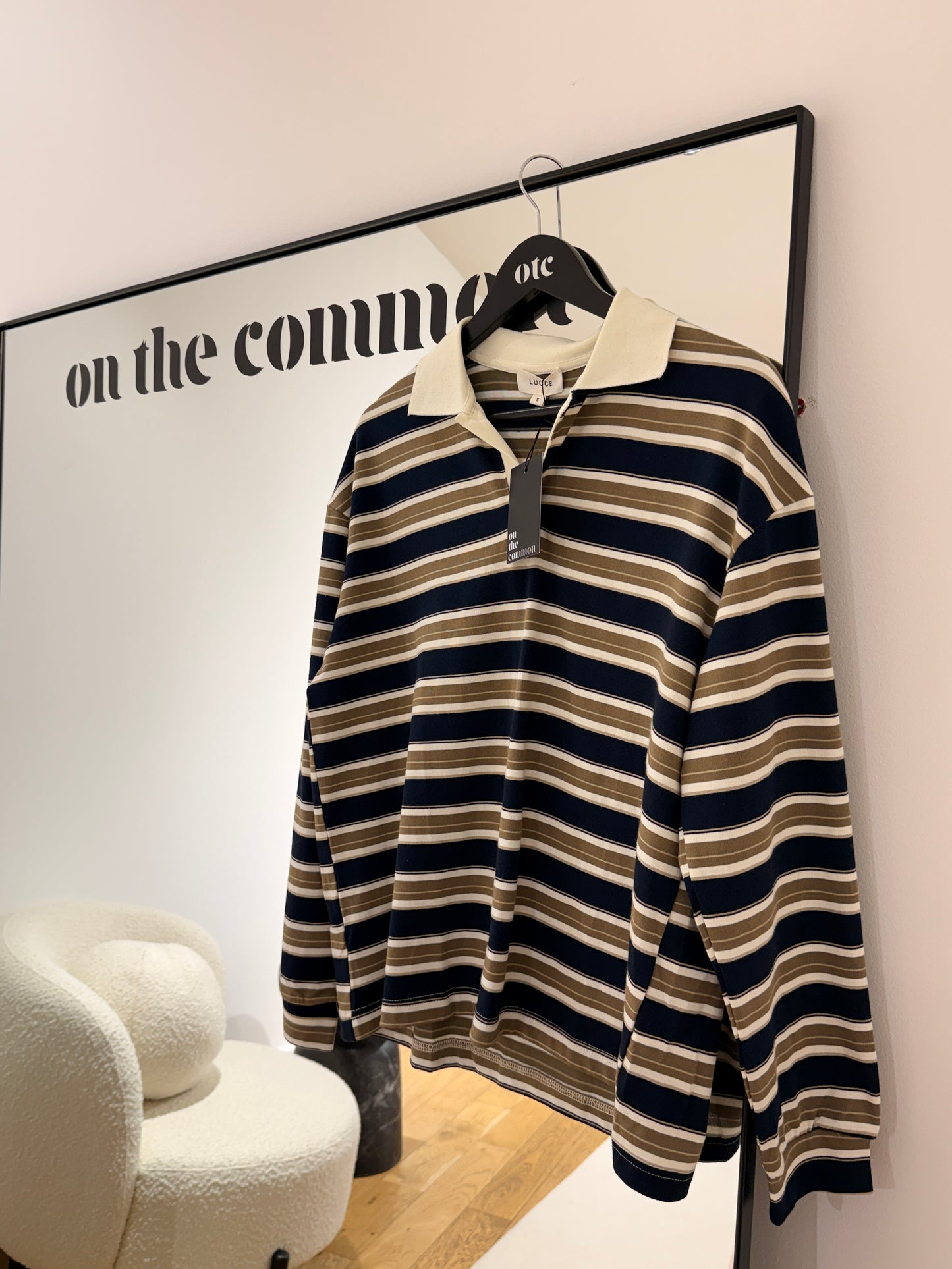 Rugby Top - Navy/Khaki/White