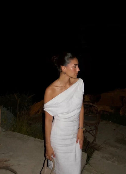 Midi Dress - White