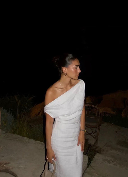 Midi Dress - White