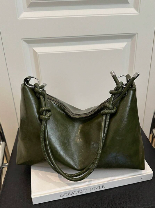 Knot Handle Bag - Khaki