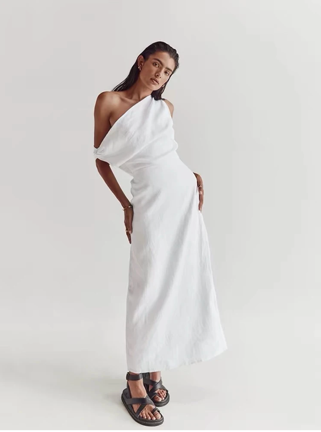 Midi Dress - White