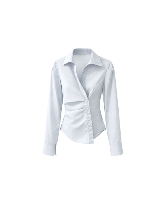 Structured Button Shirt - White