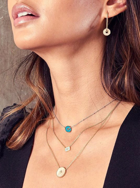Turquoise Disc Necklace