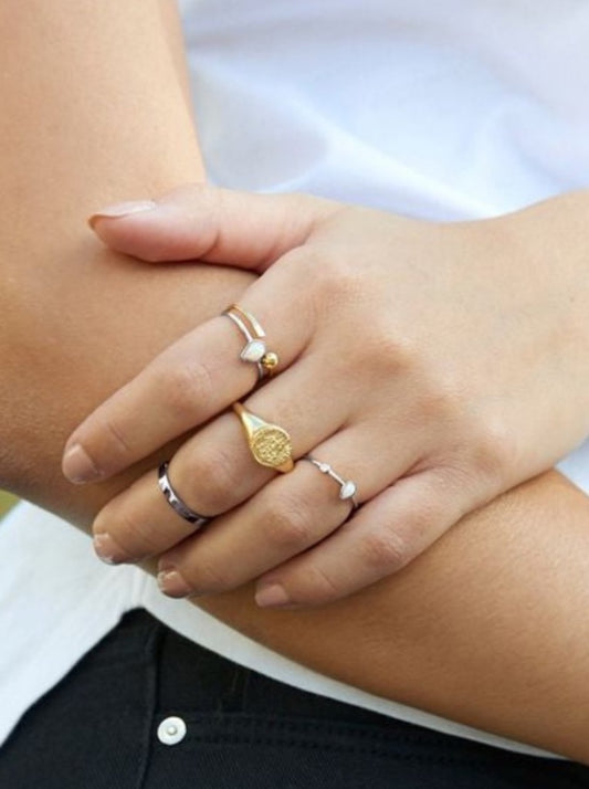 Opal Colour Adjustable Ring