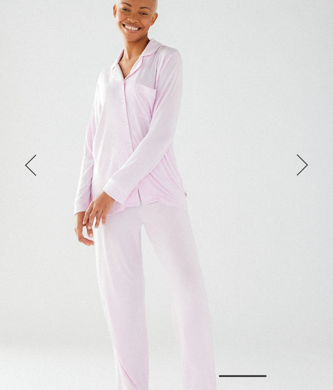 Pink Modal Button Up Long Pyjama set