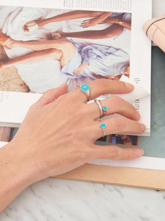 Tidal Abalone Adjustable Ring