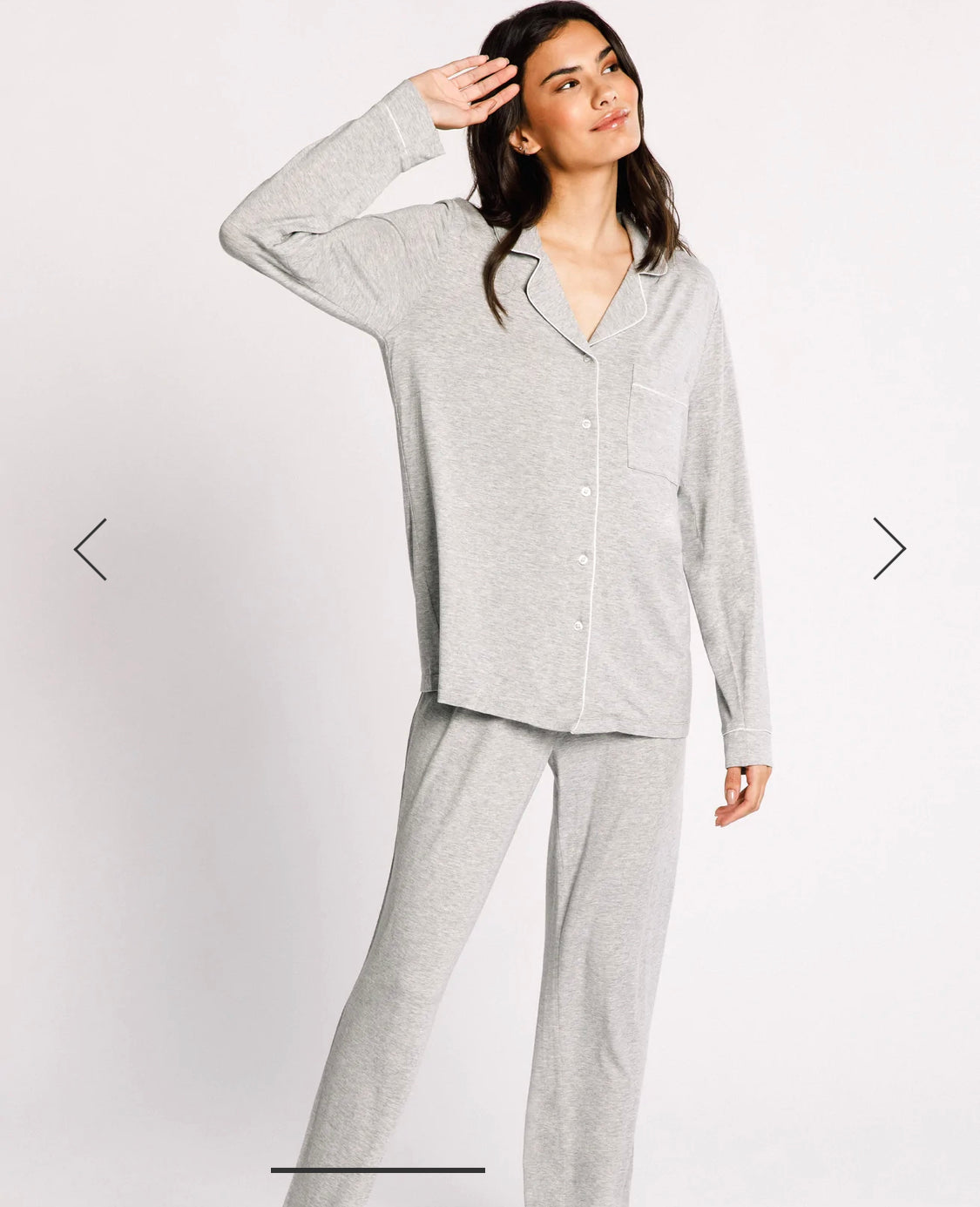 Grey Modal Button up Pyjama