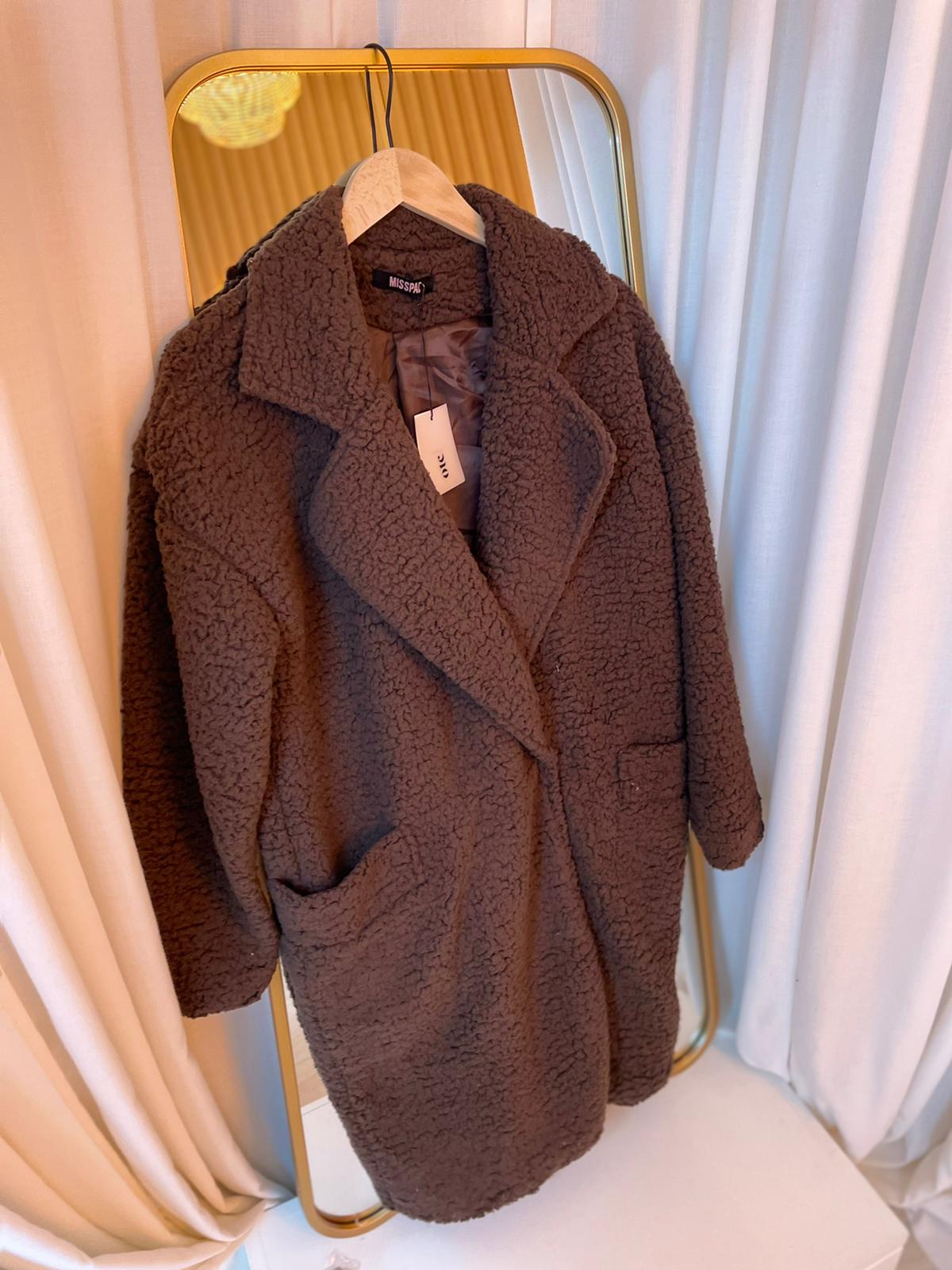 Teddy hot sale coat taupe